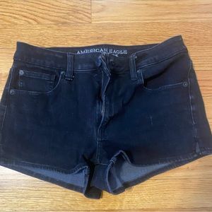 American eagle hi rise shortie Jean shorts